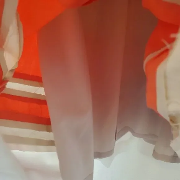 Lauren Ralph Lauren Dress Sleeveless Coral Beige Pleated Women’s Size 10 Lined - Picture 11 of 14